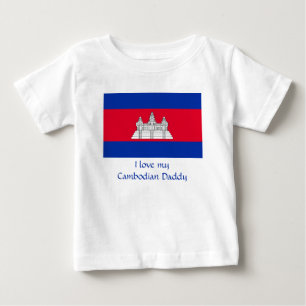 T-shirt Pour Bébé Drapeau du Cambodge