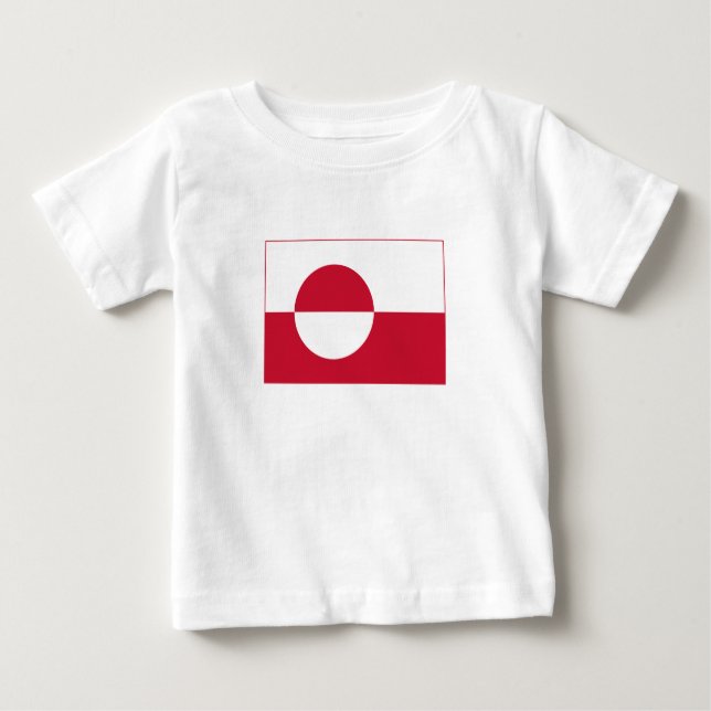 T-shirt Pour Bébé Drapeau du Groenland (Devant)