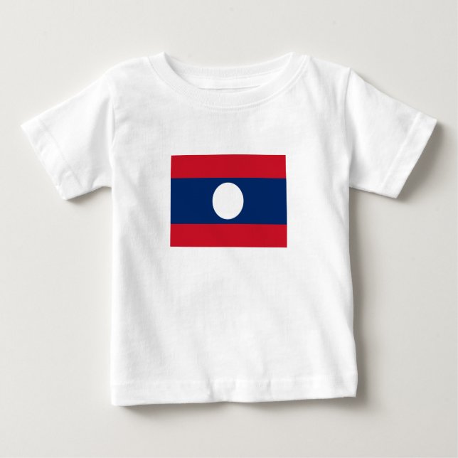 T-shirt Pour Bébé Drapeau du Laos (Devant)