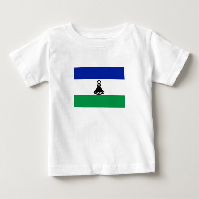 T-shirt Pour Bébé Drapeau du Lesotho (Devant)