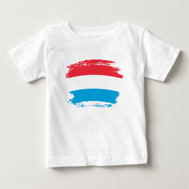 T-shirt Pour Bébé Drapeau du Luxembourg (Devant)