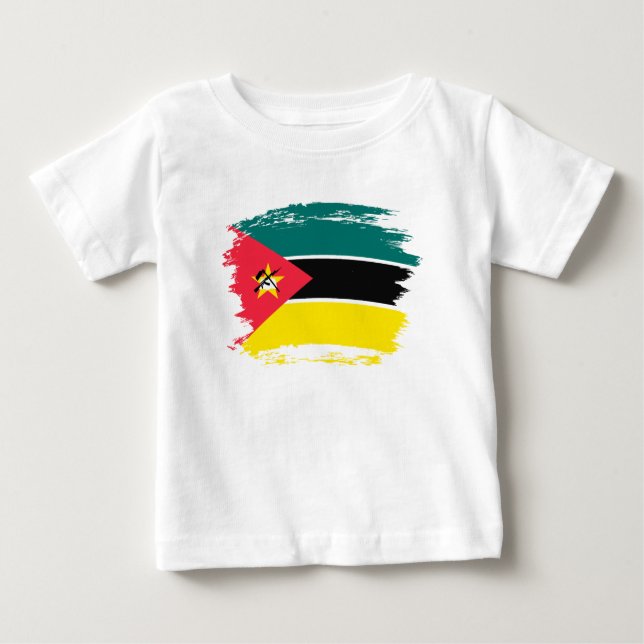 T-shirt Pour Bébé Drapeau du Mozambique (Devant)