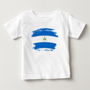 T-shirt Pour Bébé Drapeau du Nicaragua