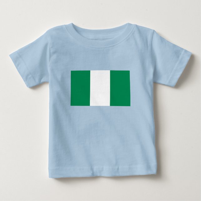 T-shirt Pour Bébé Drapeau du Nigéria (Devant)
