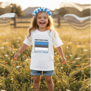 T-shirt Pour Bébé Drapeau estonien