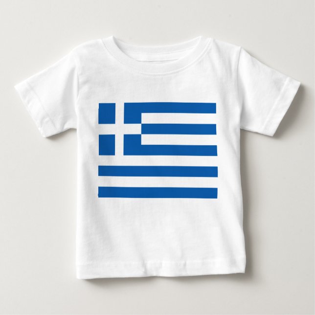 T-shirt Pour Bébé Drapeau grec (Grèce) (Devant)