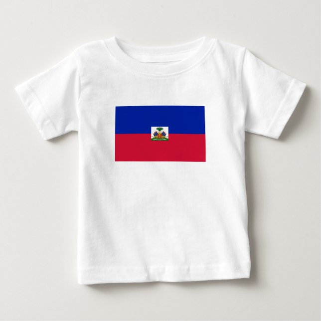 T-shirt Pour Bébé Drapeau Haïti (Devant)