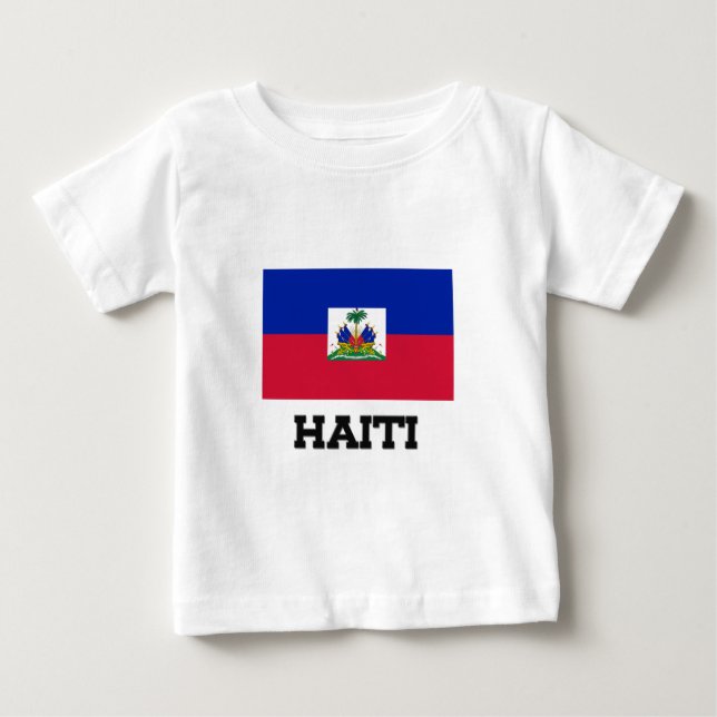 T-shirt Pour Bébé Drapeau Haïti (Devant)