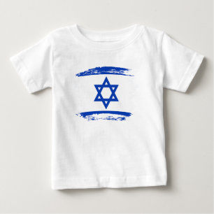 T-shirt Pour Bébé Drapeau Israël