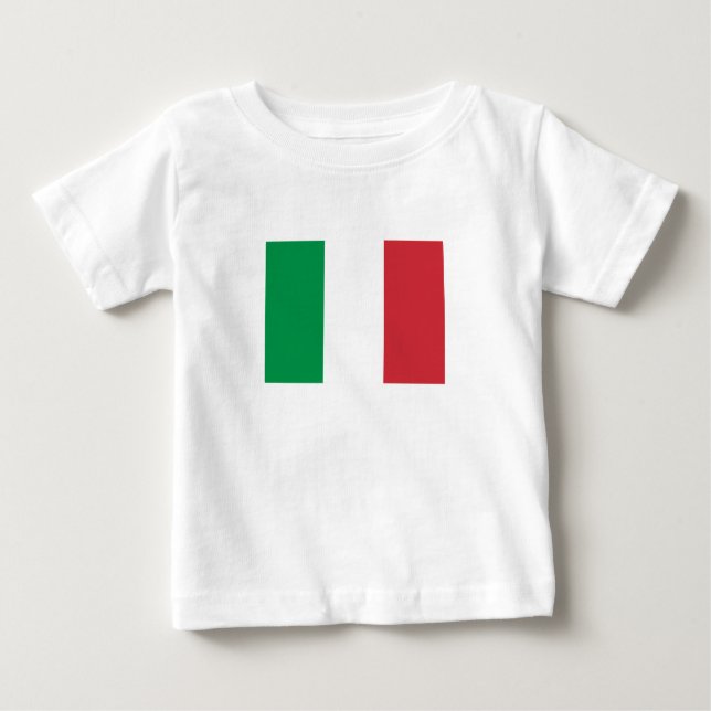 T-shirt Pour Bébé Drapeau Italie (Devant)