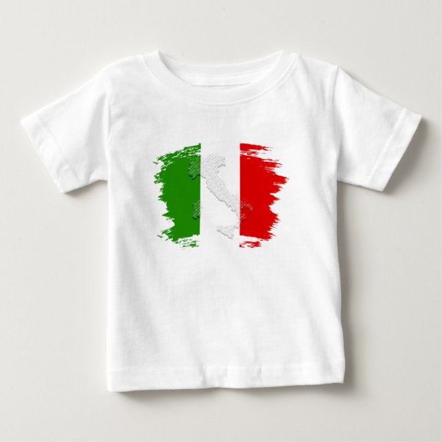 T-shirt Pour Bébé Drapeau italien (Devant)