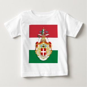 T-shirt Pour Bébé Drapeau italien avec des insignes du royaume de