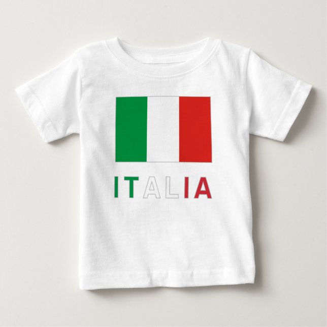 T-shirt Pour Bébé Drapeau italien et Italie (Devant)