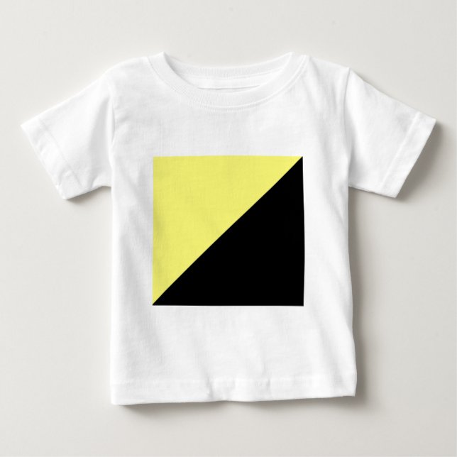 T-shirt Pour Bébé Drapeau jaune et noir de capitalisme d'Anarcho (Devant)