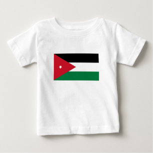 T-shirt Pour Bébé Drapeau Jordanie