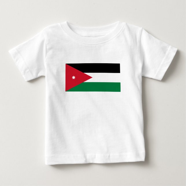 T-shirt Pour Bébé Drapeau Jordanie (Devant)