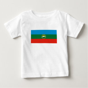 T-shirt Pour Bébé Drapeau Karachay Cherkessia