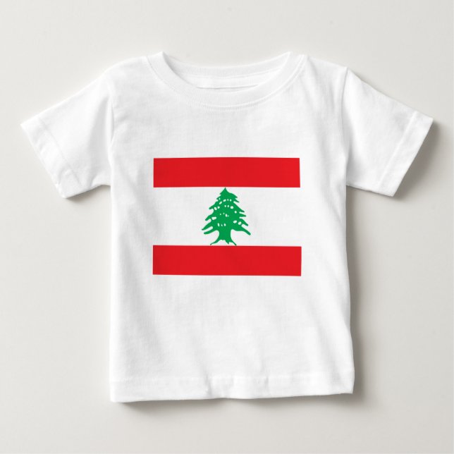 T-shirt Pour Bébé Drapeau libanais - drapeau de علملبنان du Liban (Devant)