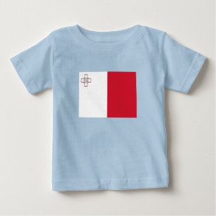 T-shirt Pour Bébé Drapeau Malte