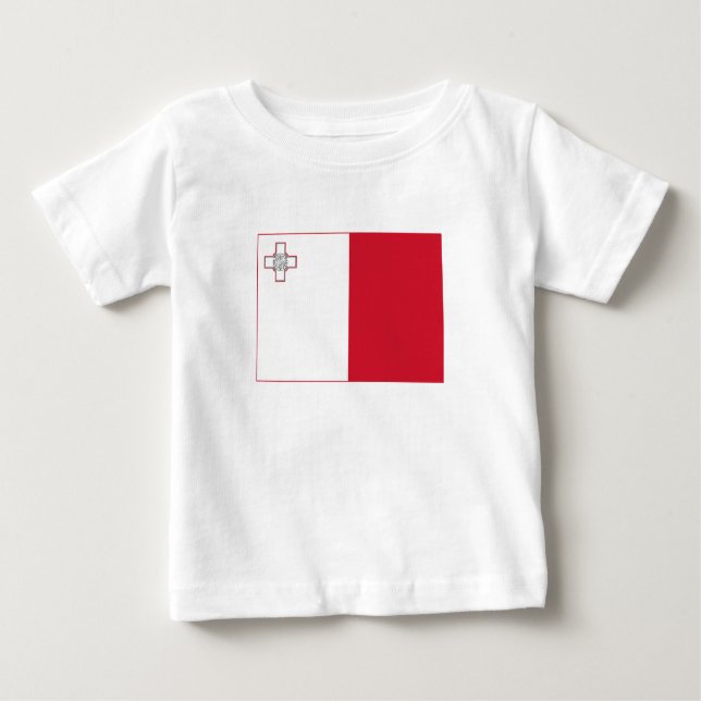 T-shirt Pour Bébé Drapeau Malte (Devant)