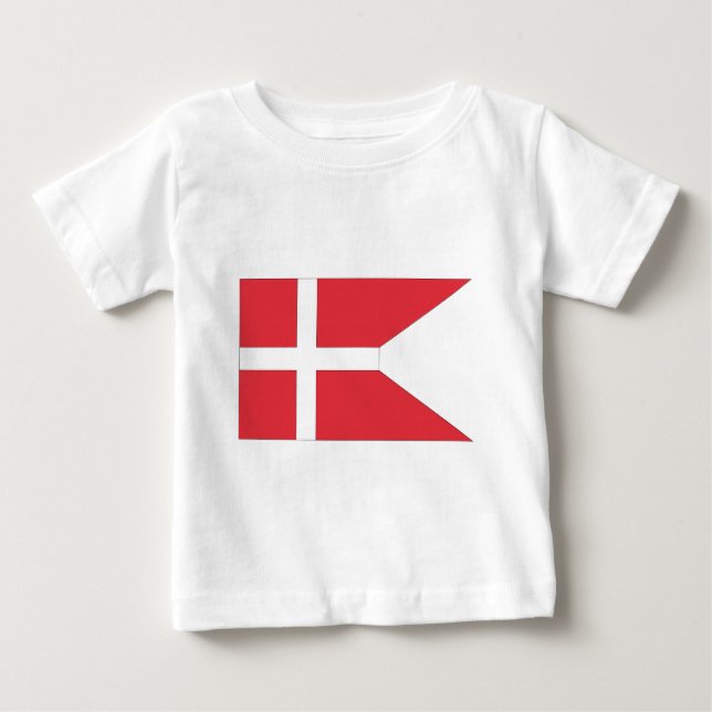 T-shirt Pour Bébé Drapeau national danois (Devant)