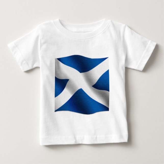 T-shirt Pour Bébé Drapeau national écossais & St Andrew Patriotic (Devant)