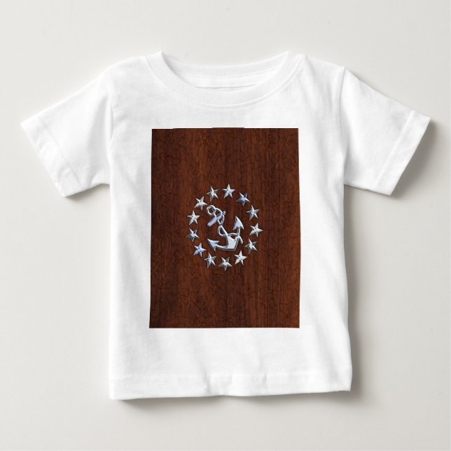 T-shirt Pour Bébé Drapeau Nautique Américain Wet Look (Devant)