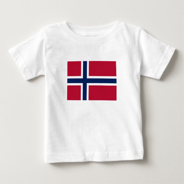 T-shirt Pour Bébé Drapeau norvégien (Devant)