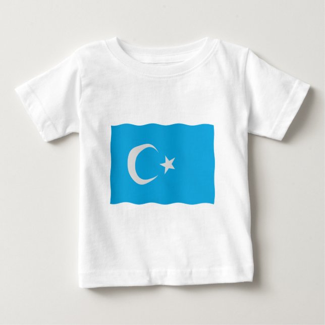 T-shirt Pour Bébé Drapeau ouïghour (Devant)
