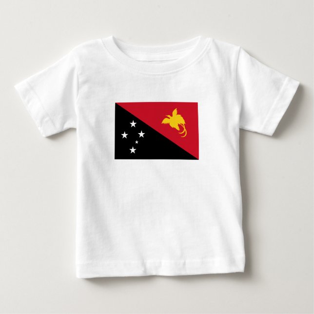 T-shirt Pour Bébé Drapeau Papouasie-Nouvelle-Guinée (Devant)