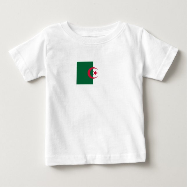 T-shirt Pour Bébé Drapeau patriotique algérien (Devant)