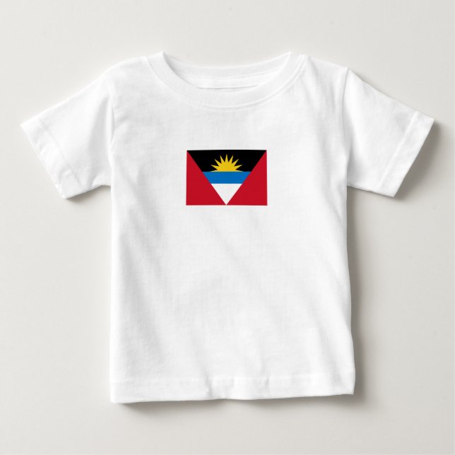 T-shirt Pour Bébé Drapeau patriotique d'Antigua-et-Barbuda (Devant)