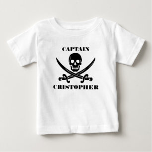 T-shirt Pour Bébé Drapeau pirate crâne