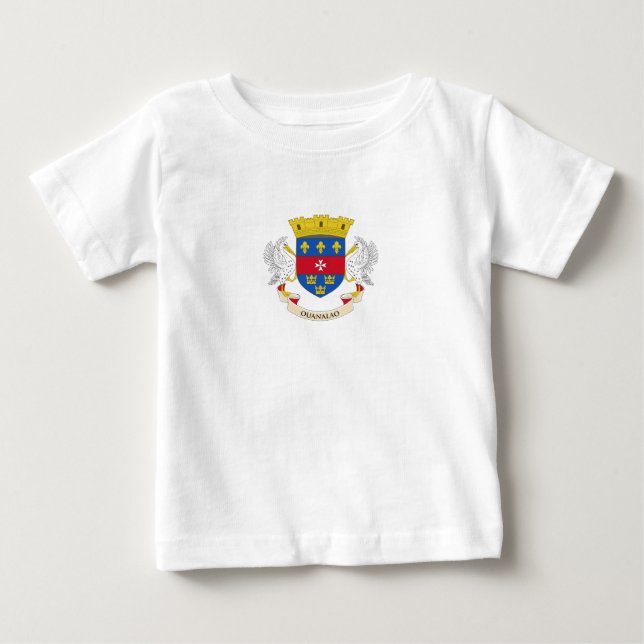 T-shirt Pour Bébé Drapeau Saint-Barthélemy (Devant)
