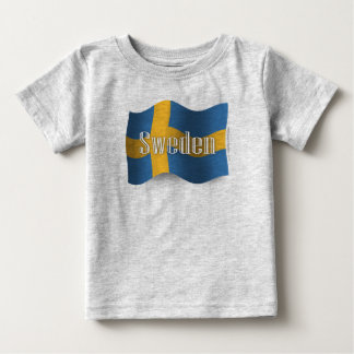 T-shirt Pour Bébé Drapeau suédois