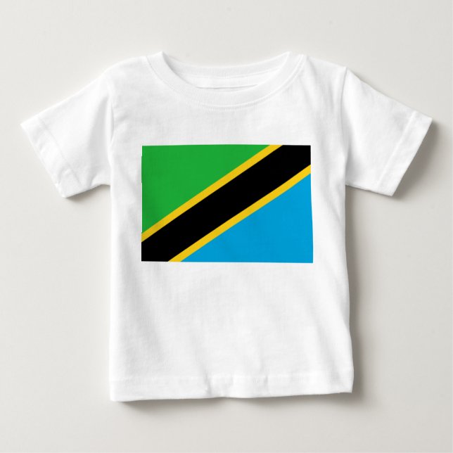 T-shirt Pour Bébé Drapeau tanzanien (Devant)