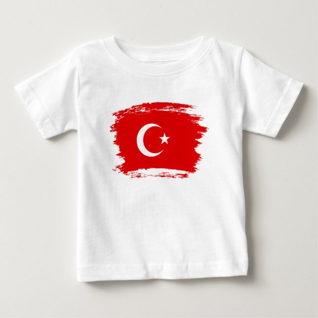 T-shirt Pour Bébé Drapeau turc (Devant)