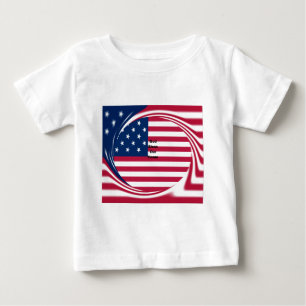 T-shirt Pour Bébé Drapeau USA avec Dieu Bénissez notre maison design