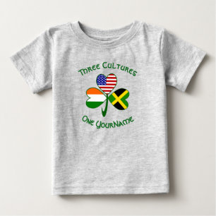 T-shirt Pour Bébé Drapeaux américains irlandais jamaïcain Shamrock V