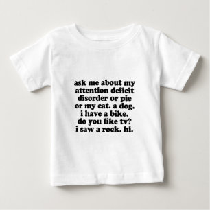 T-shirt Pour Bébé Drôle AJOUTEZ la citation de TDAH