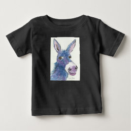 T-shirt Pour Bébé Drôle âne bleu