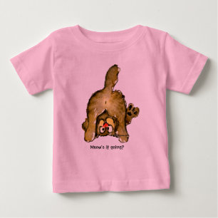 T-shirt Pour Bébé Drôle Cartoon Cat Meow ça va ?