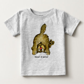 T-shirt Pour Bébé Drôle Cartoon Cat Meow ça va ?