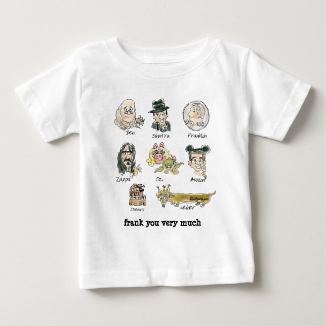 T-shirt Pour Bébé Drôle Cartoon Frank Vous Beaucoup (Devant)