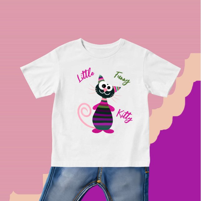 T-shirt Pour Bébé Drôle chat coloré (Créateur téléchargé)