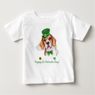 T-shirt Pour Bébé Drôle de Beagle Or St. Patricks Day