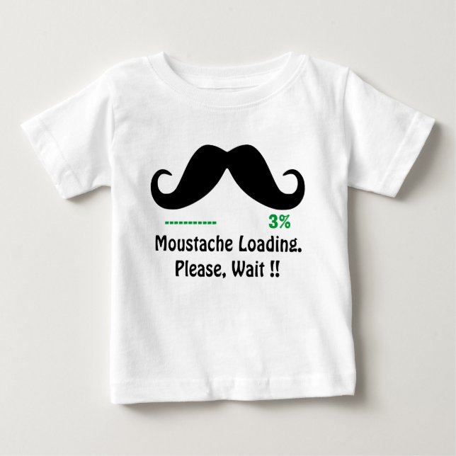 T-shirt Pour Bébé drôle de moustache (Devant)