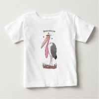 Drôle dessin animé de cigogne en marabou