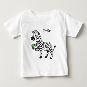 T-shirt Pour Bébé Drôle dessin animé zèbre