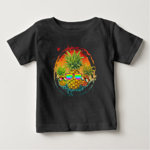 T-shirt Pour Bébé Drôle d'été au Pineapple Vibes